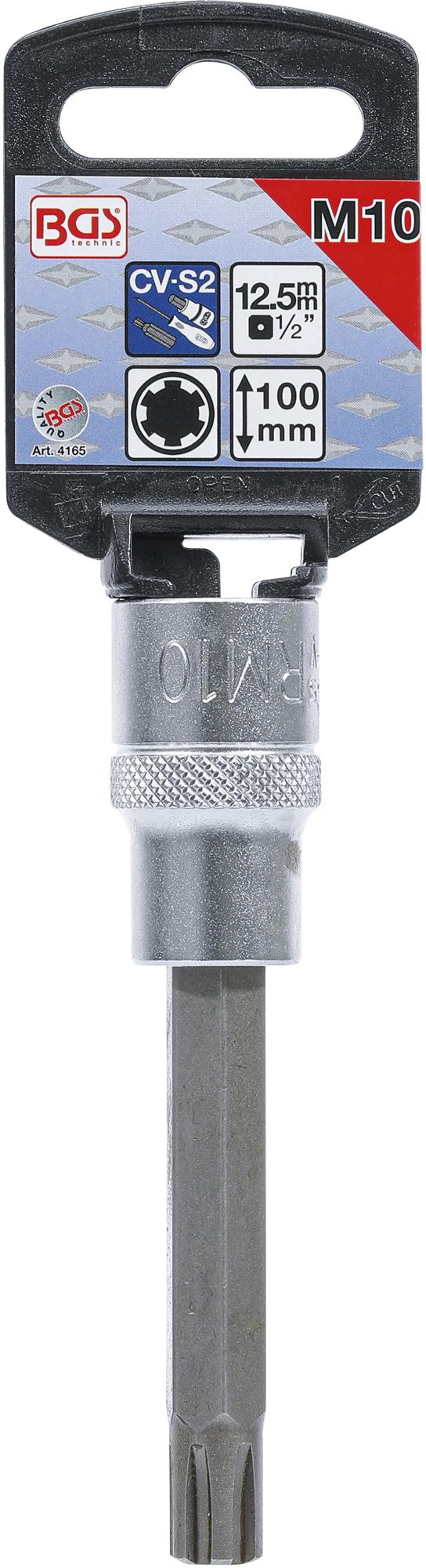 Antgalis | ilgis 100 mm | 12,5 mm (1/2") | Spline (RIBE) | M10 (4165)