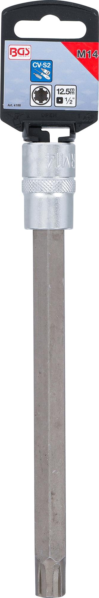 Antgalis Ribe | ilgis 200 mm | 12,5 mm (1/2") | Spline (skirta RIBE) | M14 (4188)
