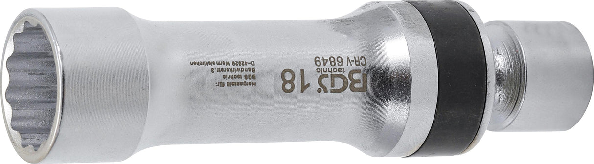 Шарнирная свечная головка 12-гранная с удерживающей пружиной | 10 mm (3/8") | 18 mm