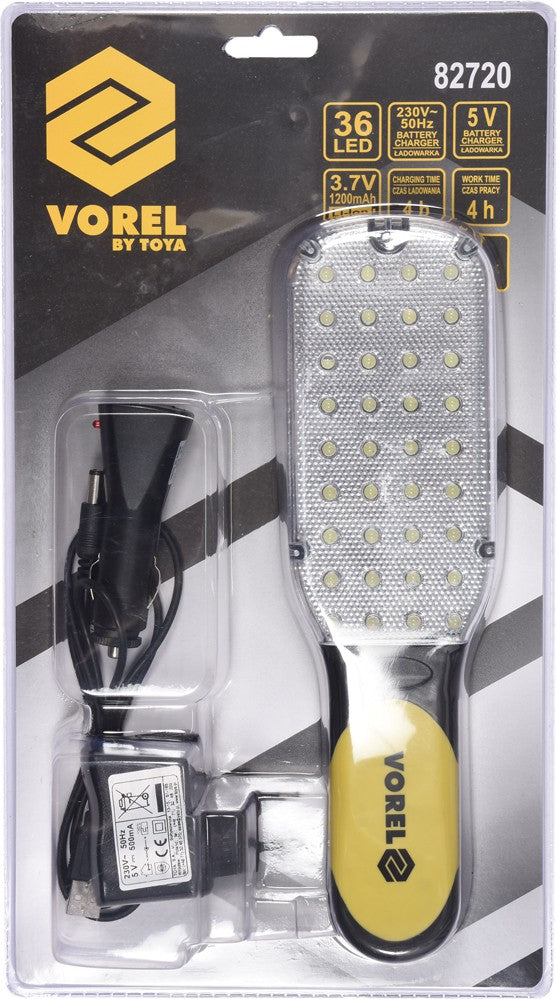 Darbo lempa akumuliatorinė | plokščia | Ni-MH 7.2V | 600mAh | 36 Led (82720)