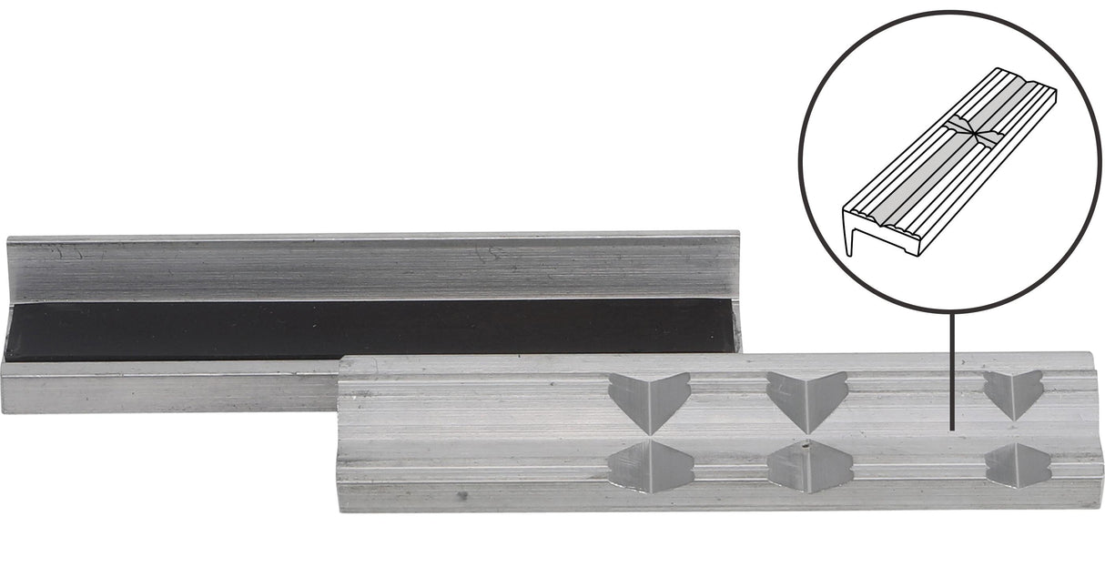 BENCH VICE JAW PROTECTORS | ALUMINIUM | 125 MM | 2 PCS. (9284)