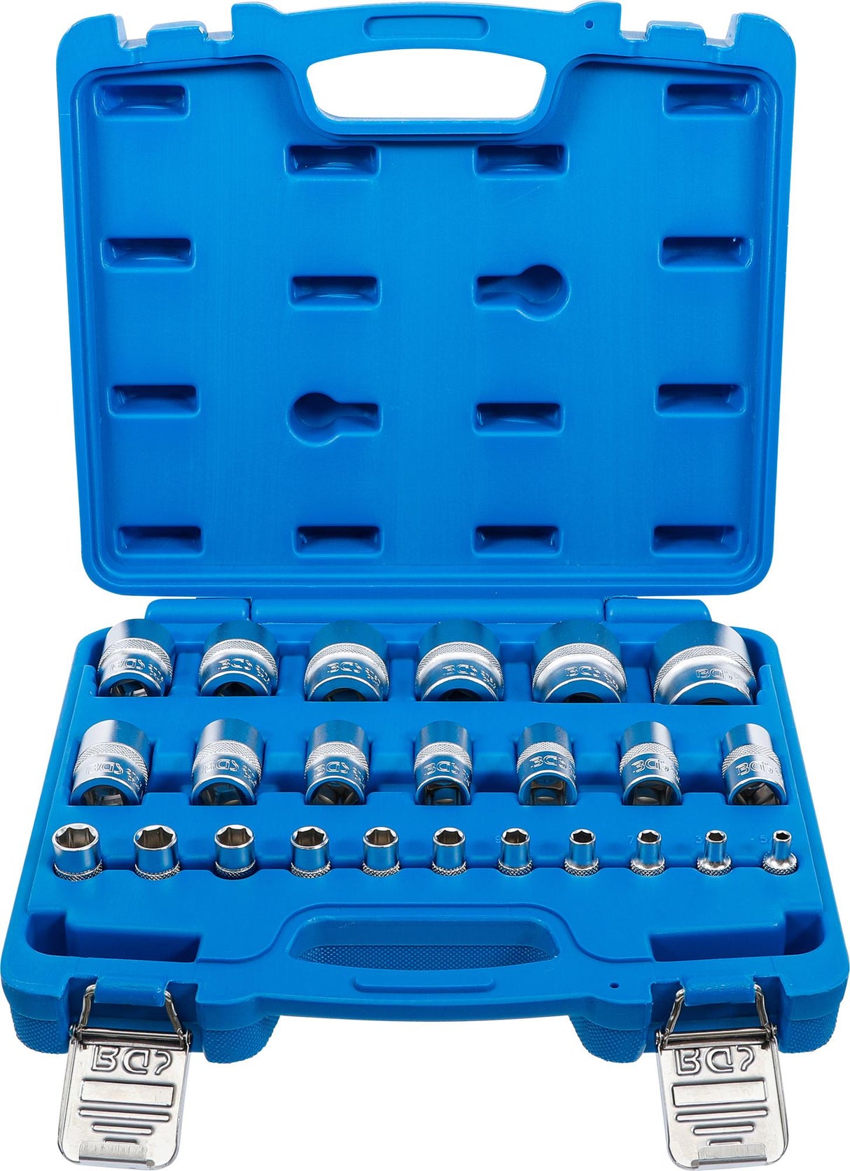 Galvučių rinkinys, šešiakampės | 6.3 mm (1/4") + 12.5 mm (1/2") | Coliniai dydžiai | 23 vnt. (2246)