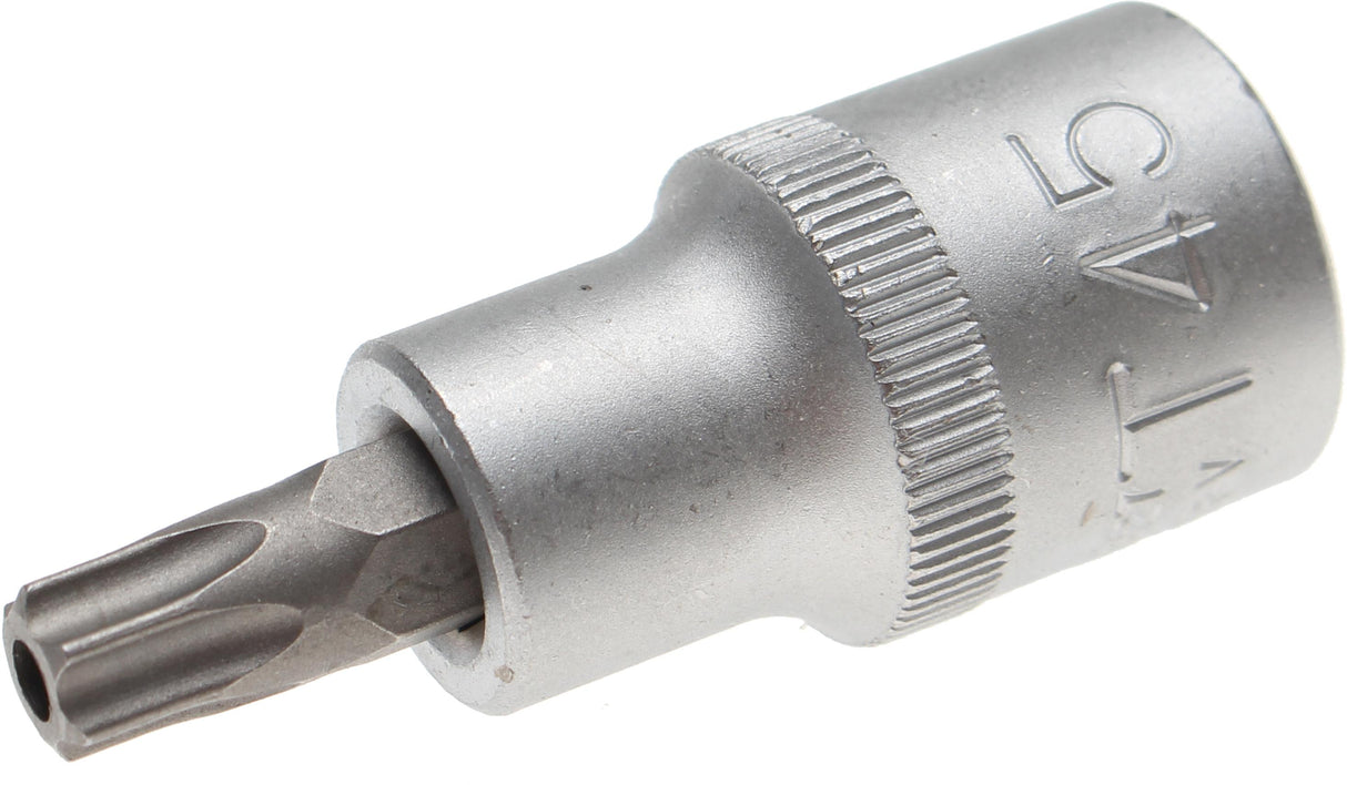 Antgalis įpresuotas į galvutę | 12,5 mm (1/2") | T-Star su skyle (Torx) T45 (4327)