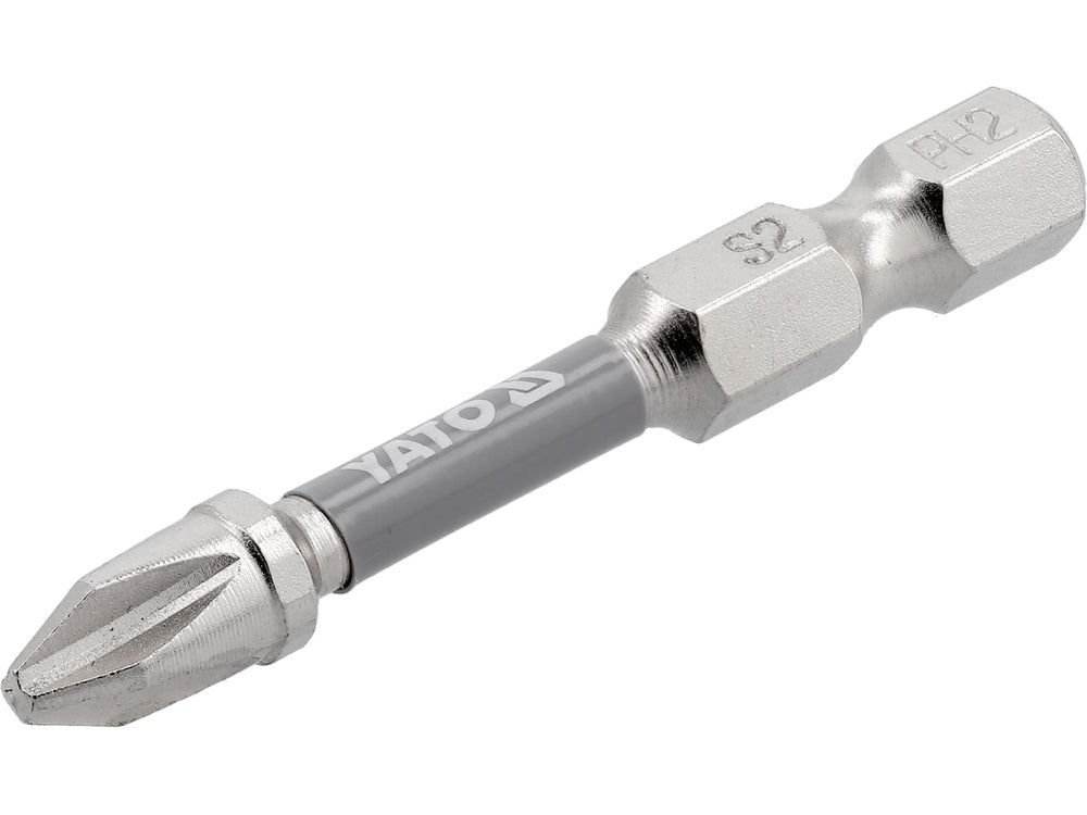 SCREWDRIVER BITS 1/4 50MM PH2 2 PCS NI (YT-78021)