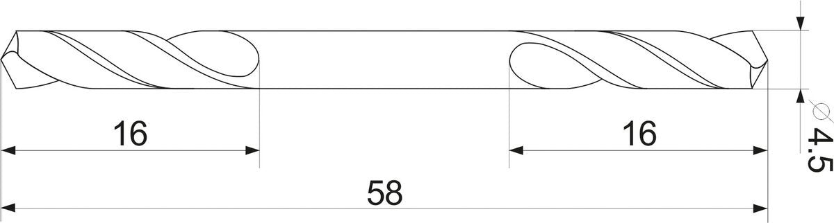 DOUBLE END METAL TWIST DRILL 4,5MM (YT-40015)