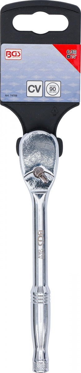 Terkšlinis raktas su perjungimu | 6.3 mm (1/4") | CrV | smulkūs dantukai (74709)