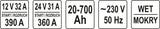BATTERY CHARGER, JUMP STARTER 20-700 AH (YT-83061)