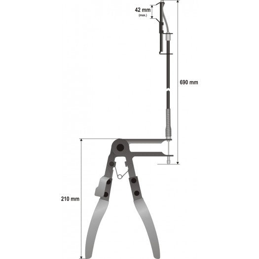 Клещи для хомутов с тросом 530 mm "Stahlberg"