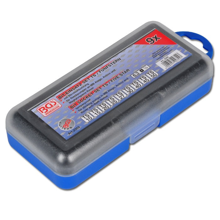 Antgalių rinkinys | 6.3 mm (1/4") | T-Star 5-kampiai (Torx) | 9 vnt. (2355)