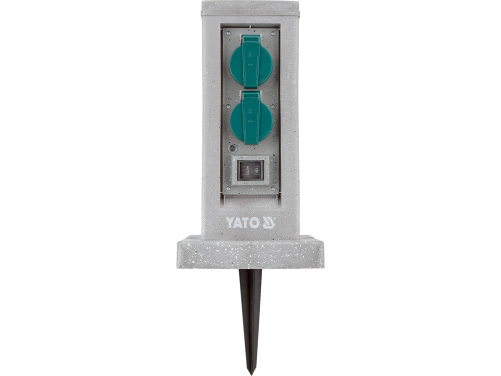 OUTDOOR SOCKET IN IMITATION STONE BOX | IP44 | 4 X 230V (YT-81273)