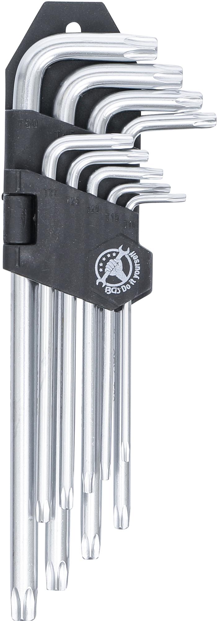 L tipo raktų rinkinys | ilgi | T-Star (Torx) T10-T50 | 9 vnt. (816)