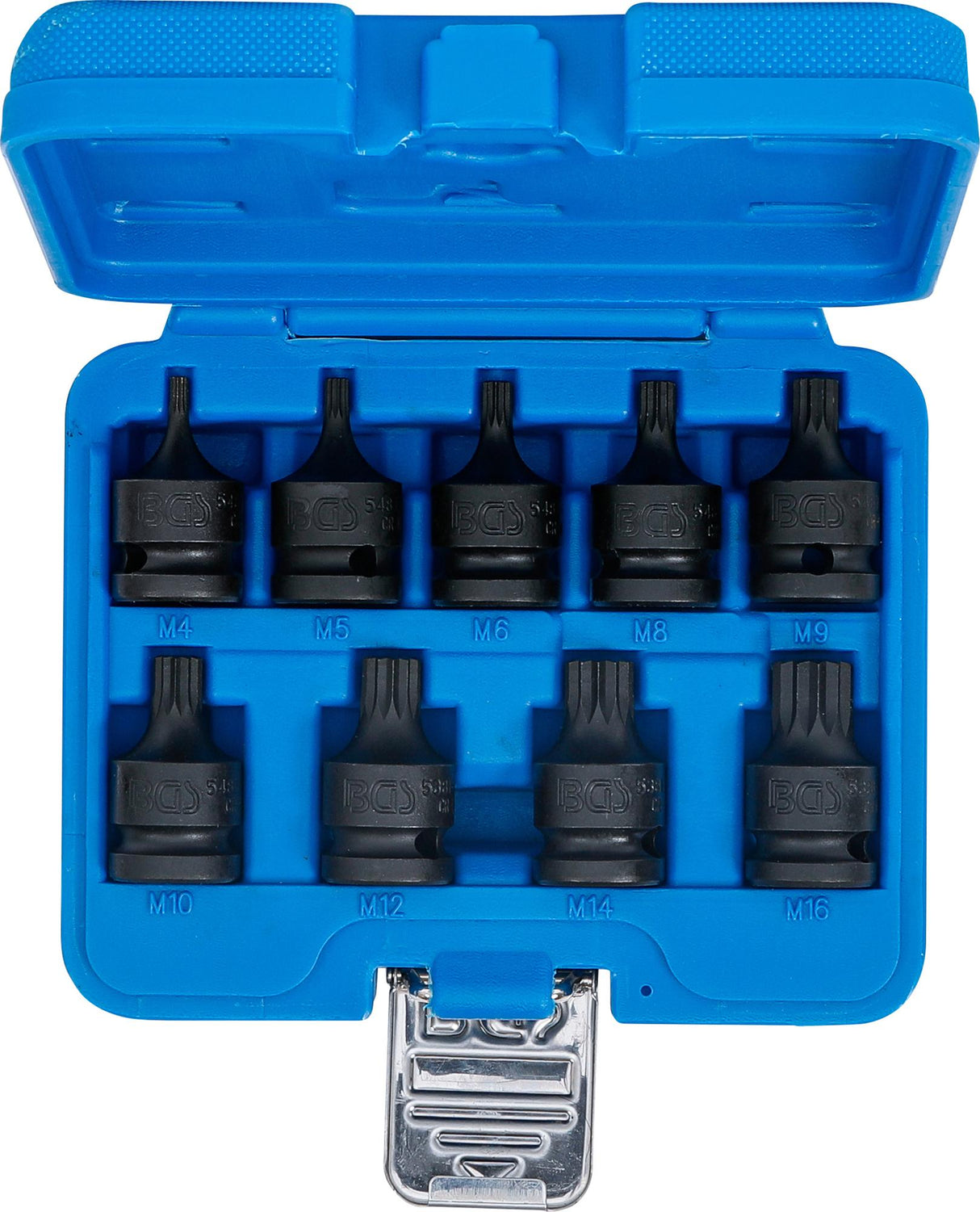 Smūginių antgalių rinkinys | 12,5 mm (1/2") | Spline (XZN) M4 - M16 | 9 vnt. (5487)