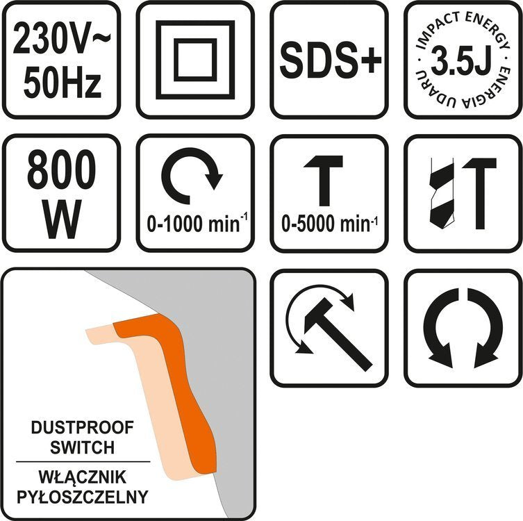 Перфоратор SDS PLUS | 800 W