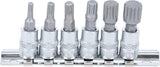 Įpresuotų antgalių rinkinys | 6.3 mm (1/4") | Spline (XZN) M4 - M12 | 6 vnt. (2162)