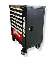 TOOL CABINET ON WHEELS | METAL WORKTOP | WITH TOOLS | 7 DRAWERS / 1 DOOR | 322 TOOLS (H7002)