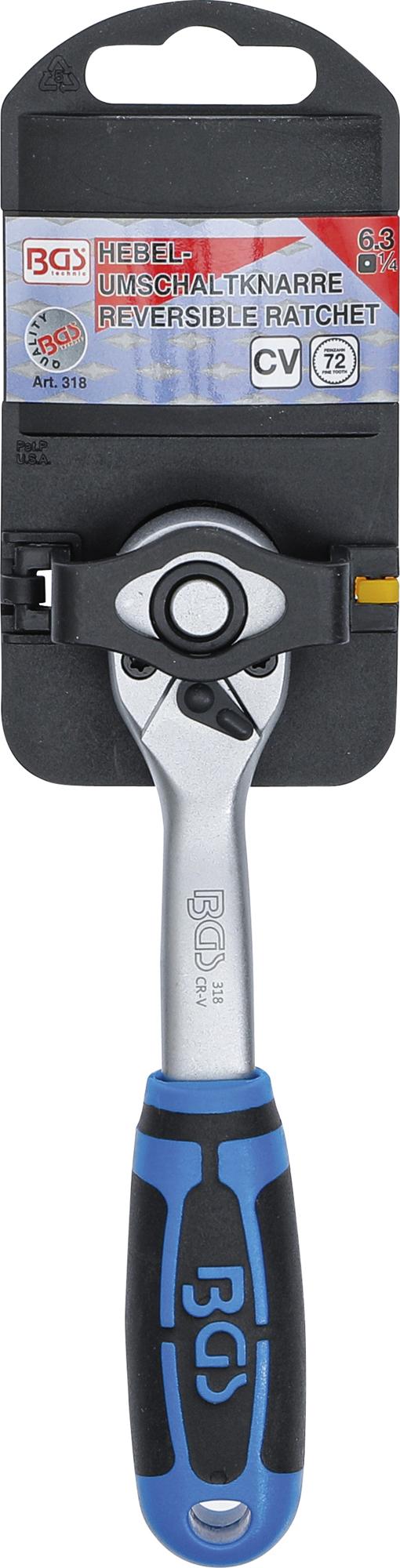 Rankena galvutėms terkšlinė | smulkūs dantukai | 6.3 mm (1/4") (318)