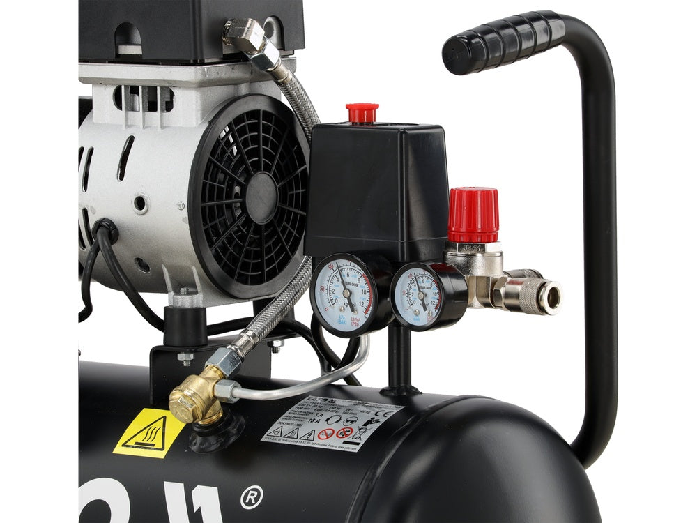 Oro kompresorius tylus | betepalinis | 24L/0.8MPA/8BAR/116PSI/ 140l/min | 750 W (YT-23342)