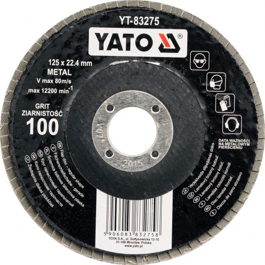 Шлифовальный лепестковый диск плоской формы 125mm P60
