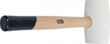 Guminis plaktukas | Hickory rankena | balta galvutė | Ø 64 mm | 750 g (70140)