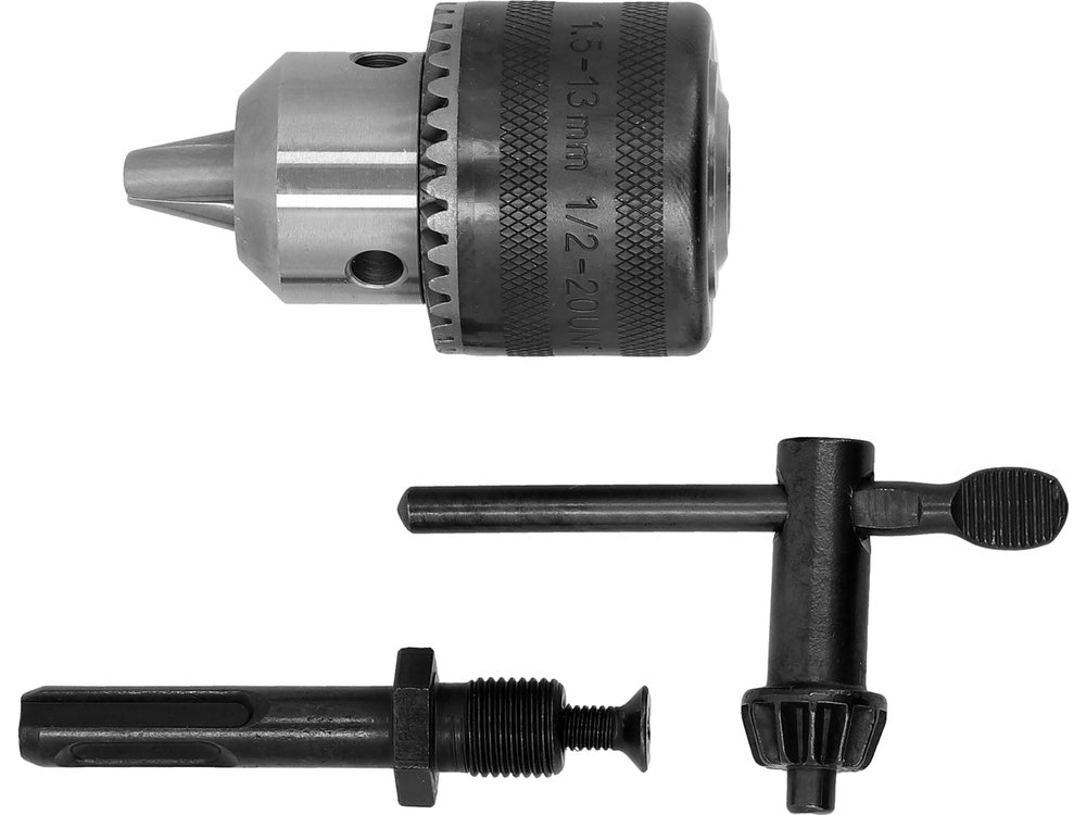 Патрон для дрели с ключом и SDS адаптером | 1,5-13 mm | 1/2"-20UNF