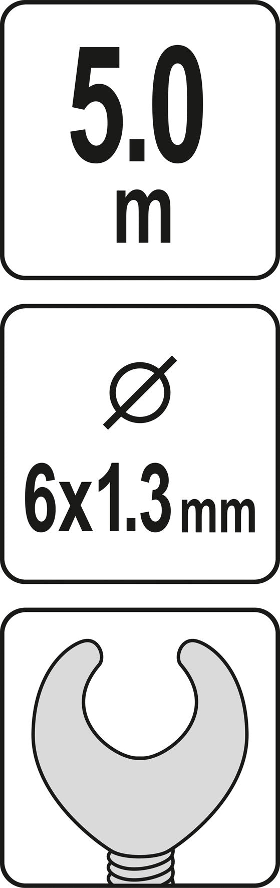 Gyvatukas kanalizacijai | Ø 6 mm / 5 m (YT-25003)
