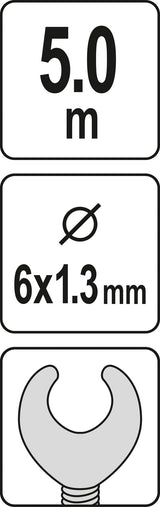 Gyvatukas kanalizacijai | Ø 6 mm / 5 m (YT-25003)