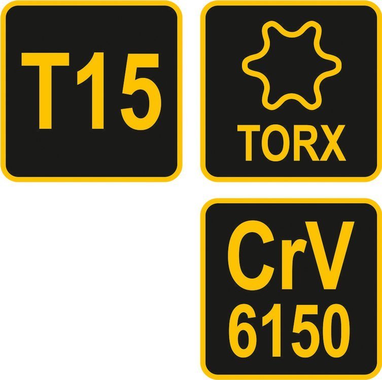 L tipo atsuktuvas su rankena | T-Star (Torx) | T15 (56631)