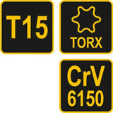 L tipo atsuktuvas su rankena | T-Star (Torx) | T15 (56631)