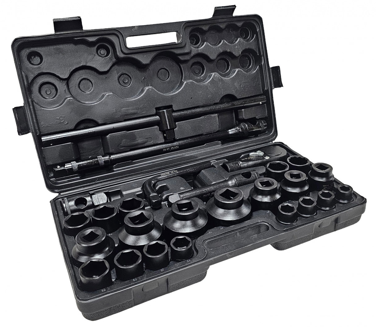 IMPACT SOCKET SET | Cr-Mo | 6-POINT | 25 MM (1") | 20 MM (3/4") | 26 PCS. (H4222626)