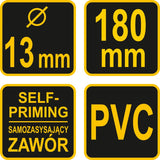 Žarna su atbuliniu vožtuvu | 180 cm (83009)