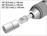 Adapterių rinkinys | SDS - išoriniai kvadratai 6,3 mm (1/4"), 10 mm (3/8"), 12,5 mm (1/2") | 3 vnt. (YT-04686)