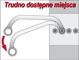 Raktas lenktas C formos 16x17 mm (YT-0173)