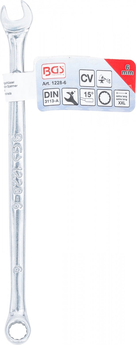 Raktas kombinuotas | ilgas tipas | 6 mm (1228-6)