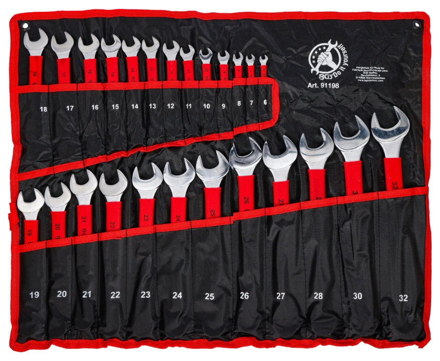 COMBINATION SPANNER SET | 6 - 32 MM | 25 PCS. | ANTI-SLIP HANDLES (91198)