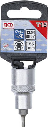 Antgalis įpresuotas į galvutę | 12,5 mm (1/2") | T-Star (Torx) T15 (4368)