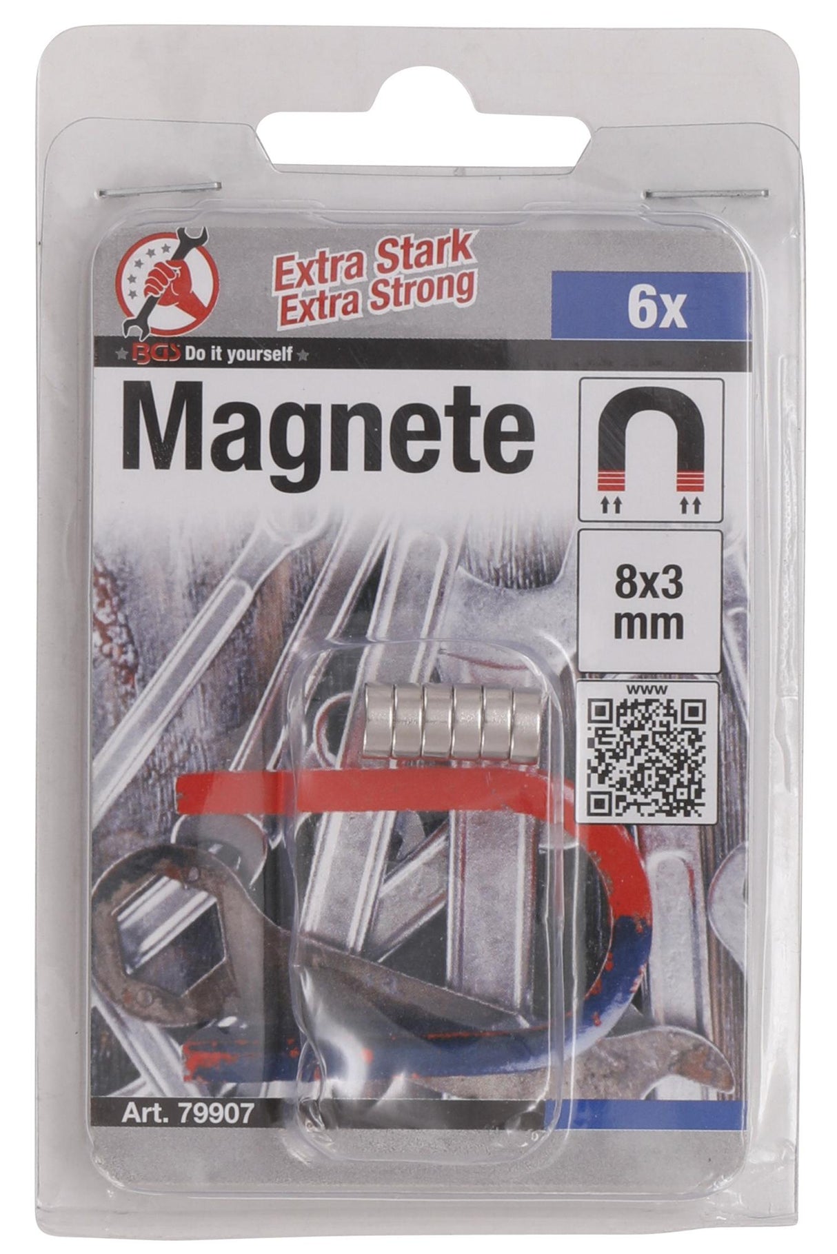 Magnetų rinkinys | ypač stiprūs | Ø 8 mm | 6 vnt. (79907)