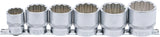 Набор головок 12-гранных | 12,5 mm (1/2") | 24 - 38 mm | 6 шт.