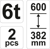 Atrama automobiliui 6 t | 382-600 mm | 2 vnt. (YT-17312)
