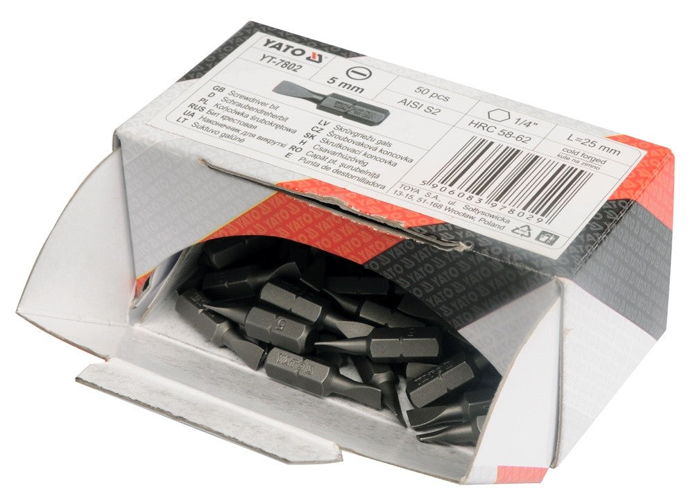 Antgalis kryžminis 1/4"x25MM, dydis PZ1, S2  50 vnt  (YT-7810)