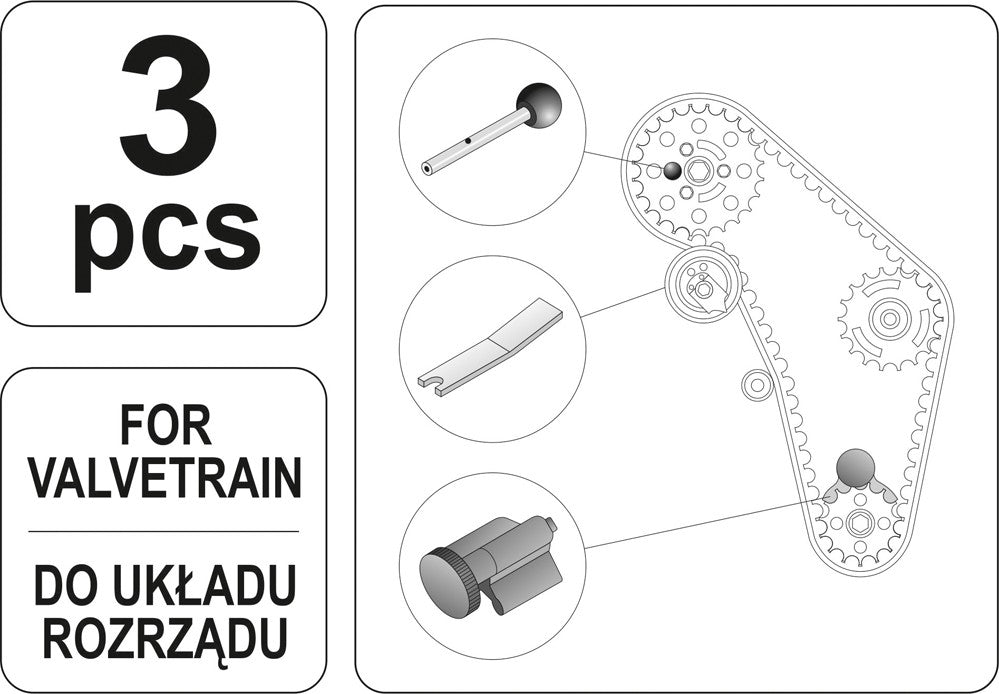 Alkūninio veleno blokavimo įrankis Audi/VW pumpe duse TDI ( 1,9 ) ir V6 varikliams (YT-0632)