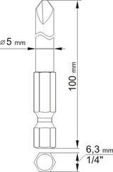 Antgaliai kryžminiai trikampiai 1/4", 2vnt, : NR1 X100MM; NR3 X100MM (YT-0496)