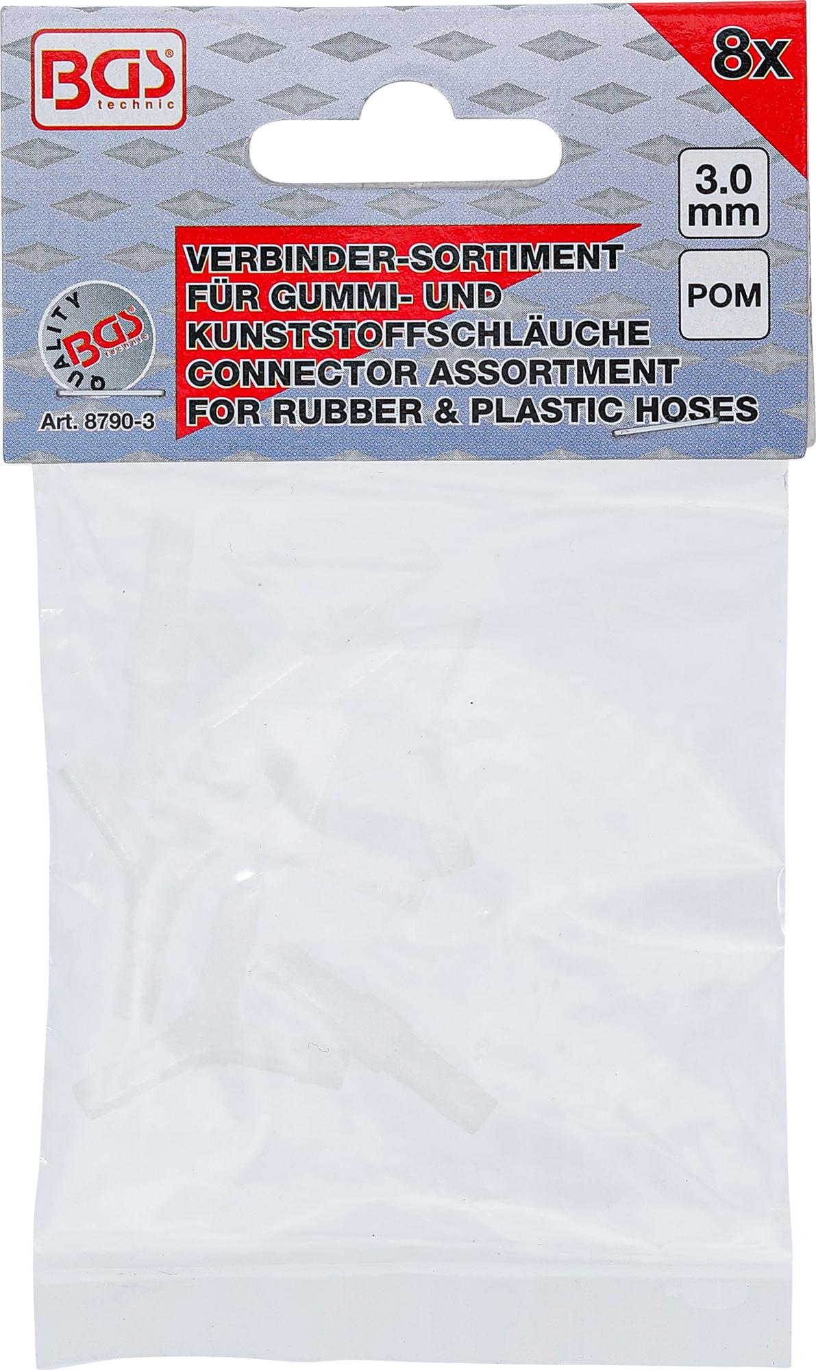HOSE CONNECTOR ASSORTMENT | FUEL RESISTANT | 3 MM | 8 PCS. (8790-3)