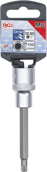 Бита в головке | длина 100 mm | 12,5 mm (1/2") | Spline (XZN) | M6