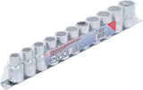 Galvučių rinkinys 12 kampų | 12,5 mm (1/2") | 10 - 21 mm | 11 vnt. (9107)