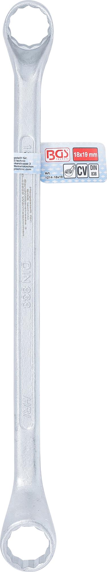 Raktas kilpinis lenktas | 18x19 mm (1214-18x19)