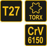 L tipo atsuktuvas su rankena | T-Star (Torx) | T27 (56634)
