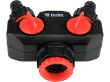 WATER DISTRIBUTOR WITH TAP CONNECTOR 3/4" - 1" | 2 OUTLETS (YT-89100)