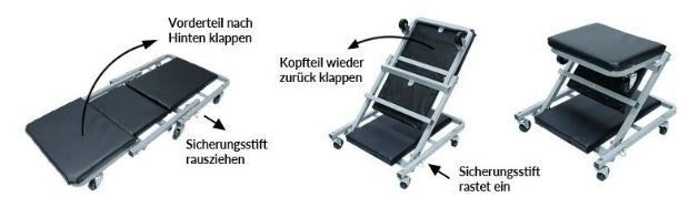 FOLDABLE CREEPER / SEAT | 6.3 CM CASTERS | 40" (SC40-2)