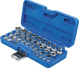 Набор головок E-тип | 6.3 mm (1/4") / 12.5 mm (1/2") | E4 - E24 | 28 шт.