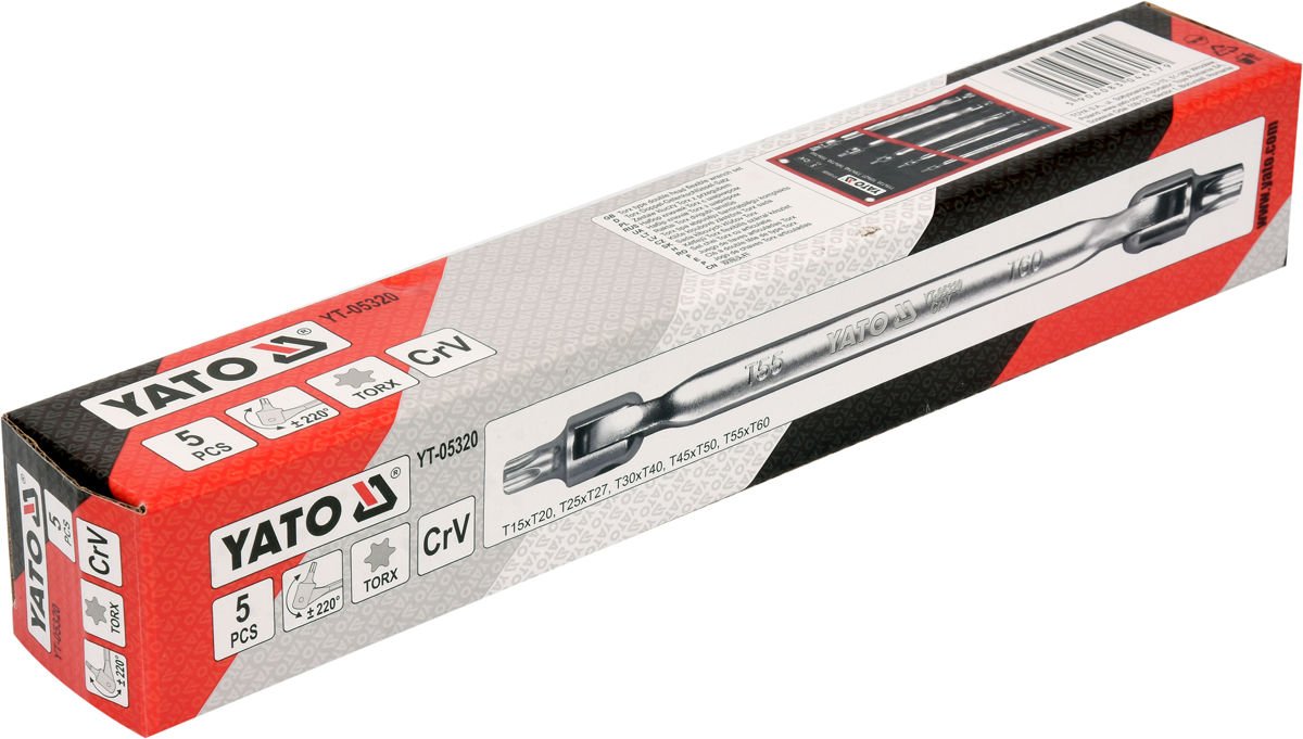 Набор шарнирных двусторонних ключей | T-Star (Torx) T15-T60